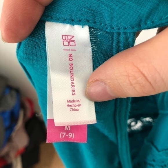 No Boundaries Halter Boho Top Medium Blue - Picture 6 of 9